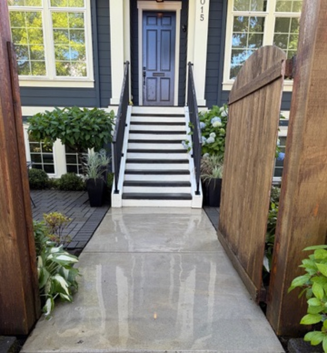 Front entry walkway after cleaning